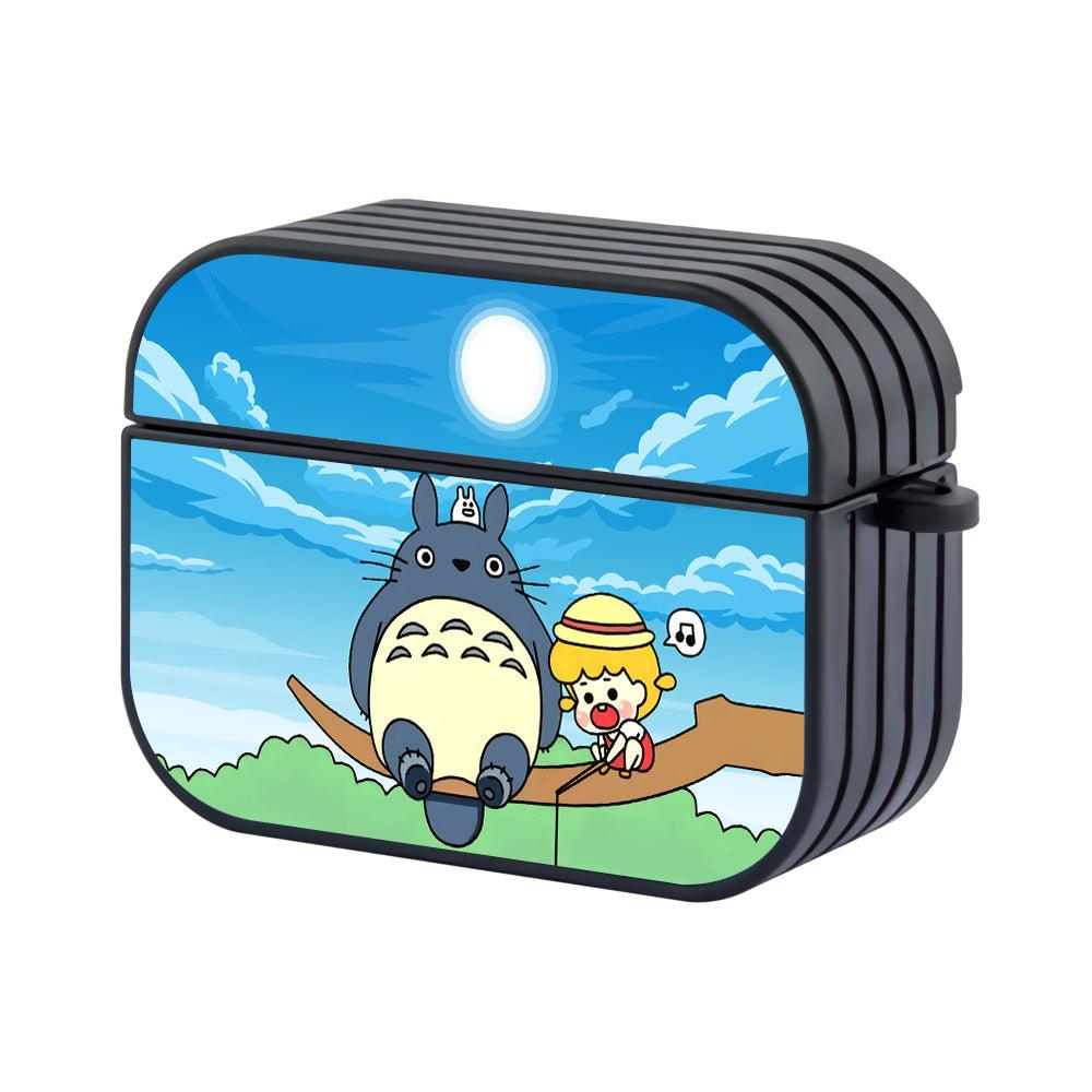 Totoro Fishing from the Top Apple Airpods Pro 2 Case Black