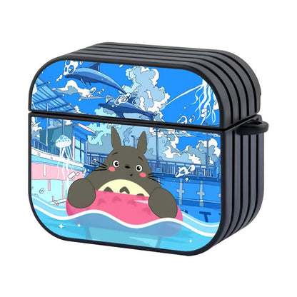 Totoro Swimming Under a Clear Sky Apple Airpods 4 Case Black