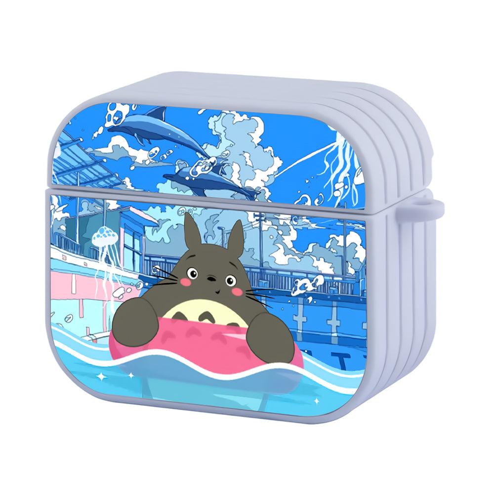 Totoro Swimming Under a Clear Sky Apple Airpods 4 Case White