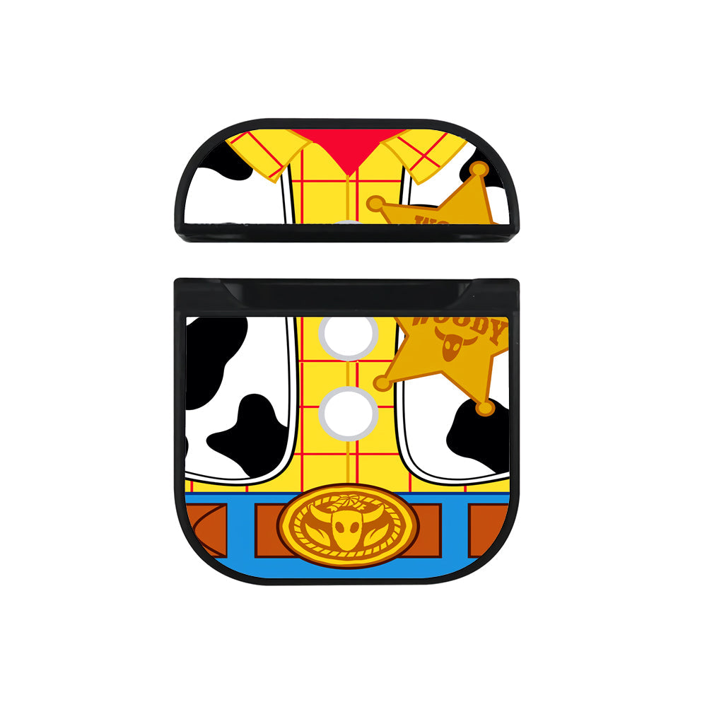 Toy Story Sheriff Woody Costume Apple Airpods Case Black