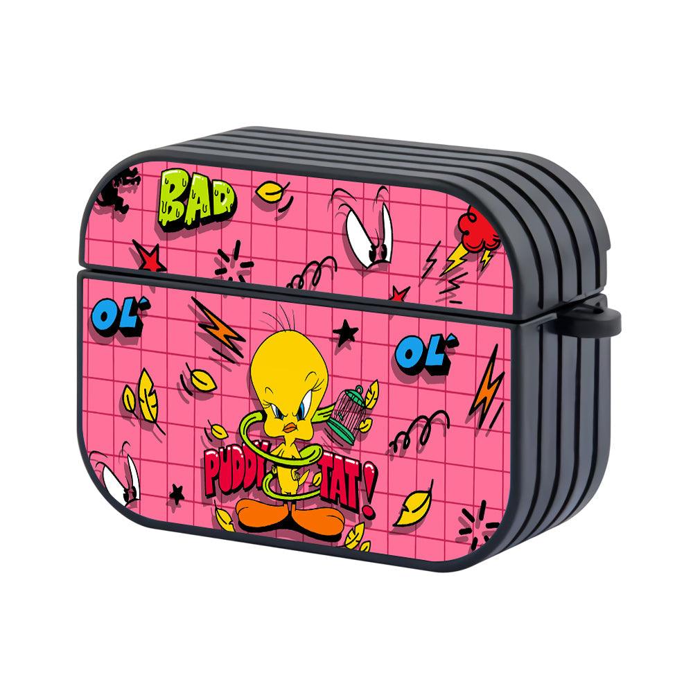 Tweety Bad Vibes Apple Airpods Pro 2 Case Black