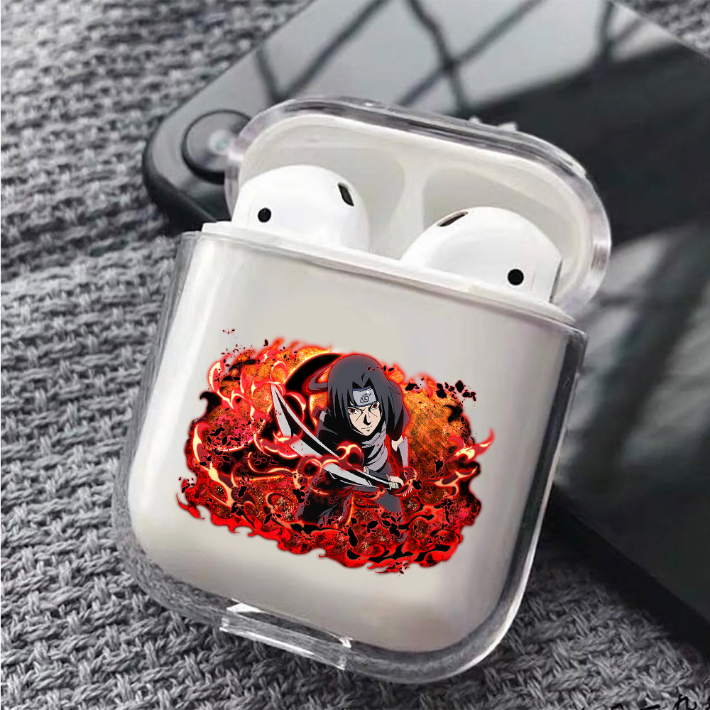 Uchiha Itachi Red Blazing Apple Airpods Case