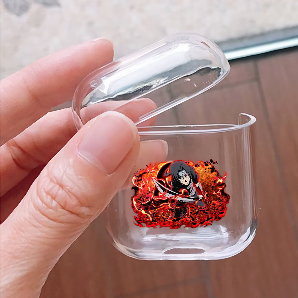 Uchiha Itachi Red Blazing Apple Airpods Case