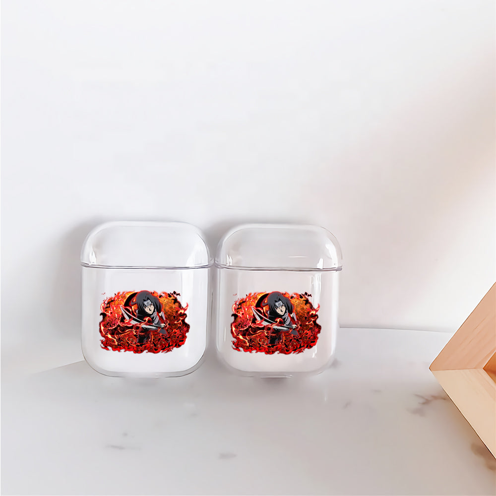 Uchiha Itachi Red Blazing Apple Airpods Case