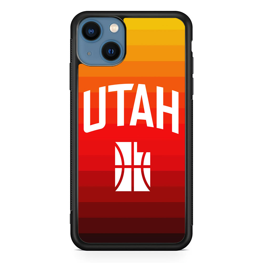 Utah Jazz Colour Gradation iPhone 14 Plus Case - Carneyforia