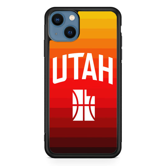 Utah Jazz Colour Gradation iPhone 14 Plus Case - Carneyforia