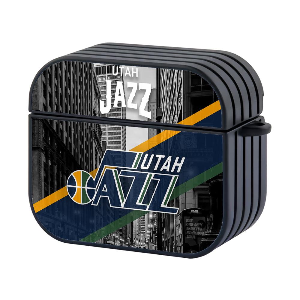 Utah Jazz Transparent Night City Apple Airpods 4 Case Black