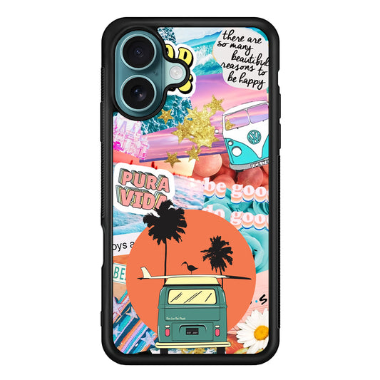 Vacation to The Beach iPhone 16 Case