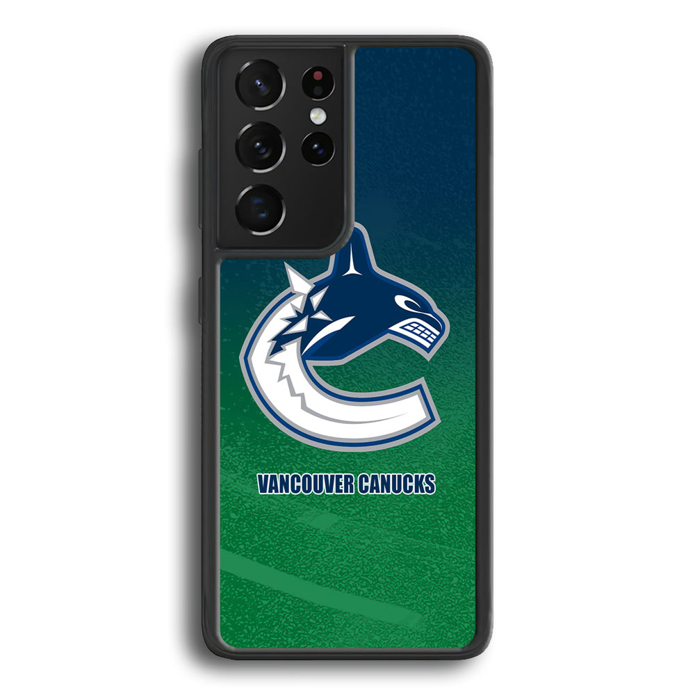 Vancouver Canucks Blue Green Gradation Samsung Galaxy S21 Ultra Case