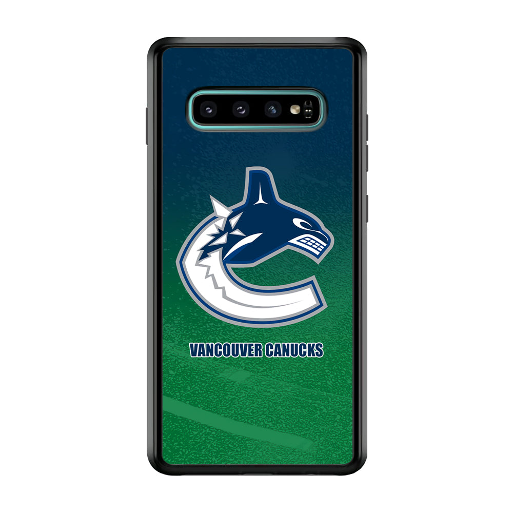 Vancouver Canucks Blue Green Gradation Samsung Galaxy S10 Case