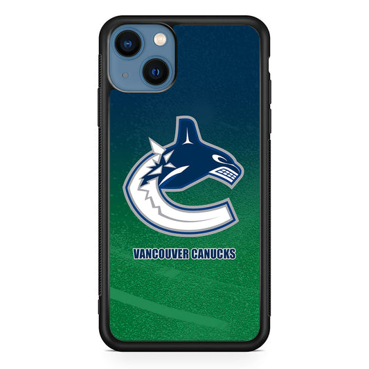 Vancouver Canucks Blue Green Gradation iPhone 15 Plus Case - Carneyforia