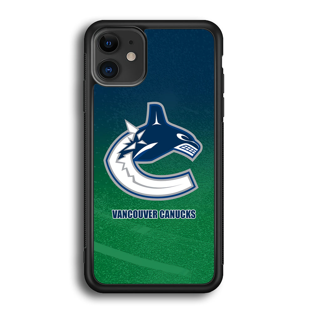 Vancouver Canucks Blue Green Gradation iPhone 12 Case