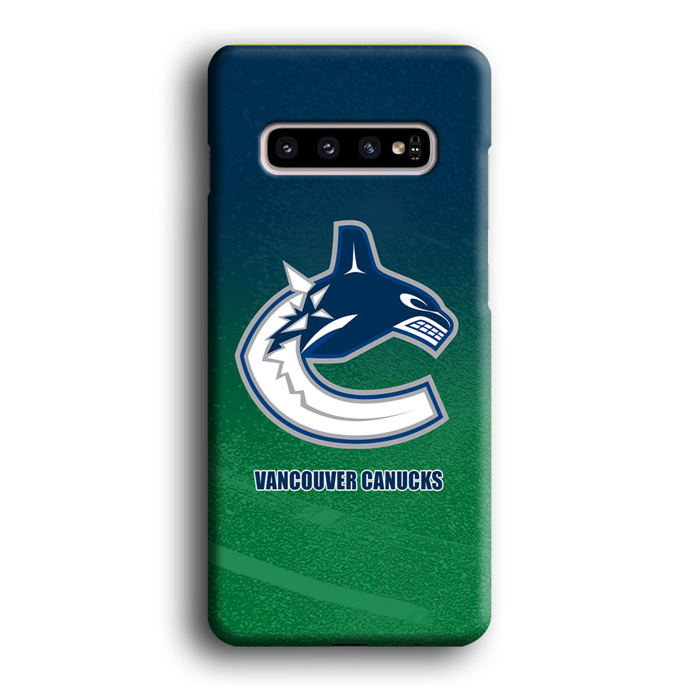 Vancouver Canucks Blue Green Gradation Samsung Galaxy S10 Case