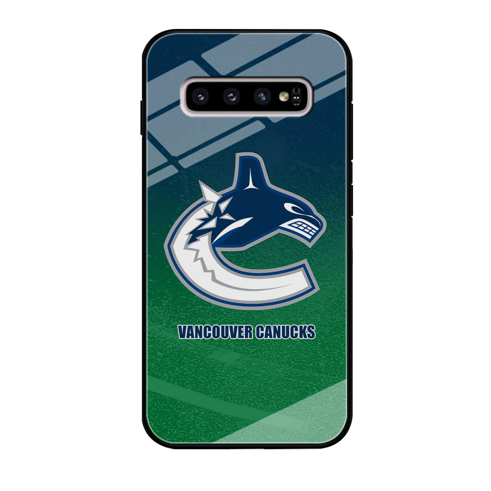 Vancouver Canucks Blue Green Gradation Samsung Galaxy S10 Case