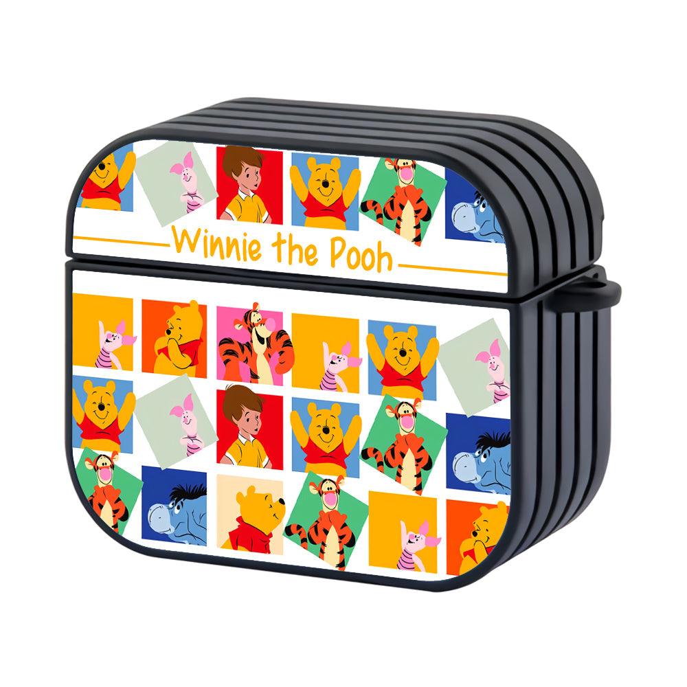Winnie The Pooh Face in Frame Apple Airpods 4 Case Black