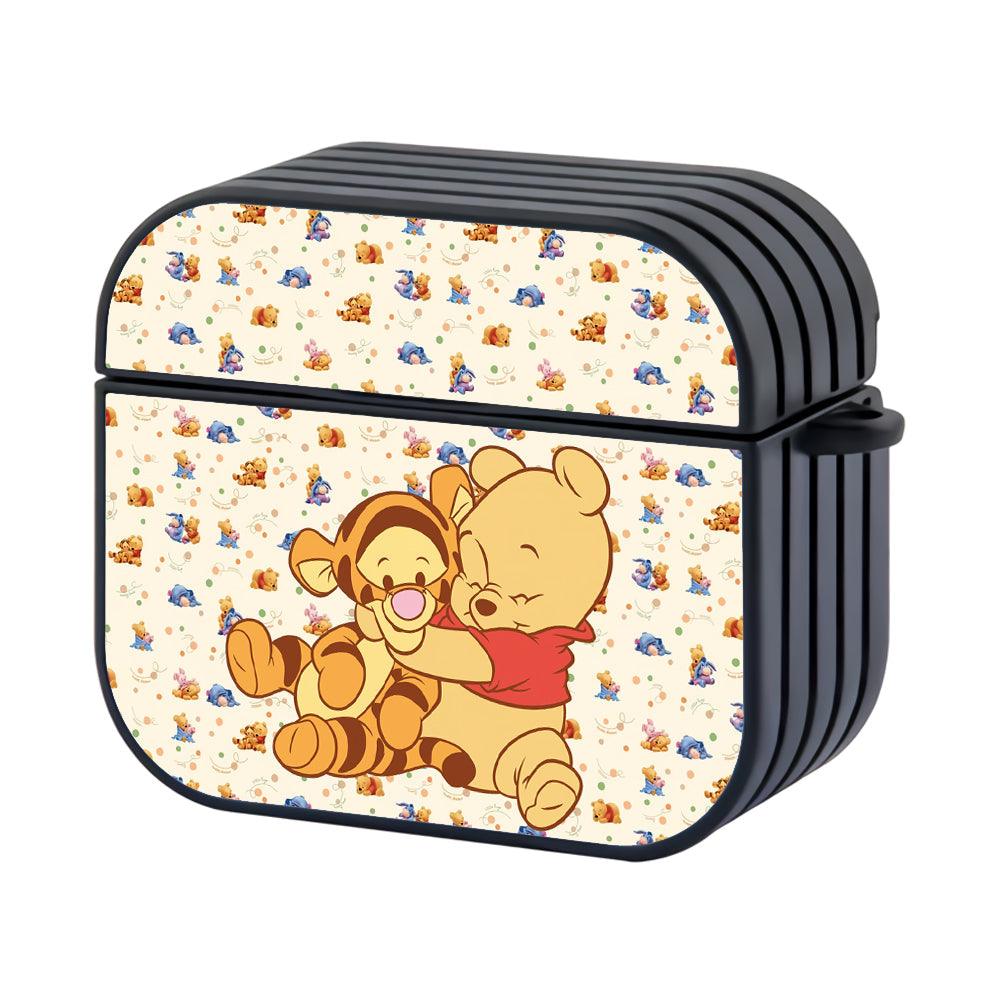Winnie The Pooh Give My Friend an Extra Hug Apple Airpods 4 Case Black