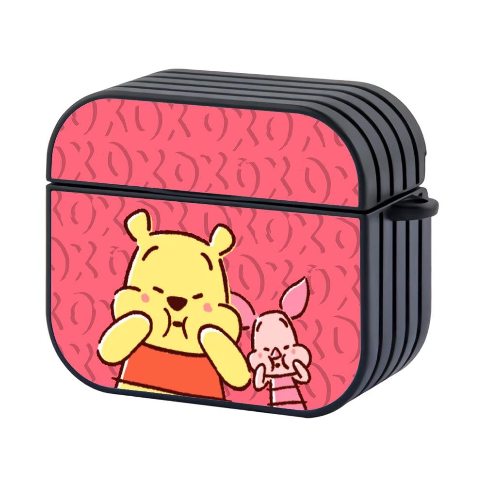 Winnie The Pooh Make Adorable Face Apple Airpods 4 Case Black