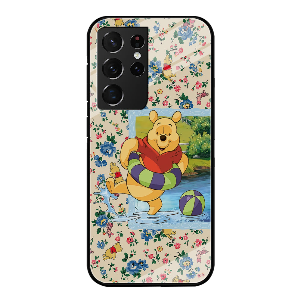 Winnie The Pooh Water Play Samsung Galaxy S21 Ultra Case