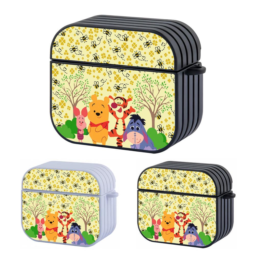 Winnie The Pooh on Honey Bee Field Apple Airpods 4 Case