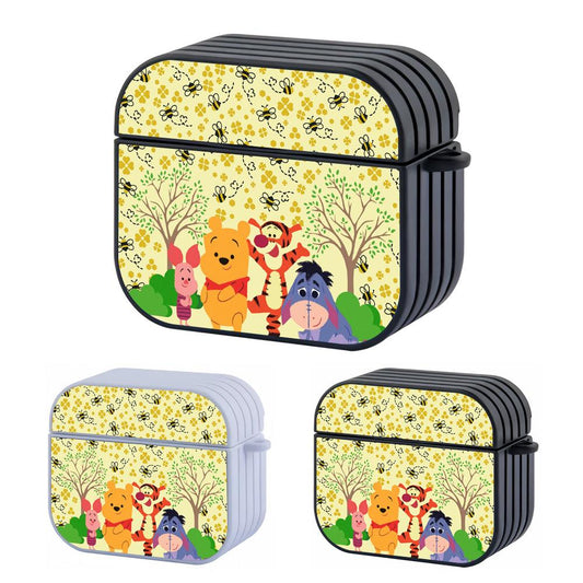 Winnie The Pooh on Honey Bee Field Apple Airpods 4 Case