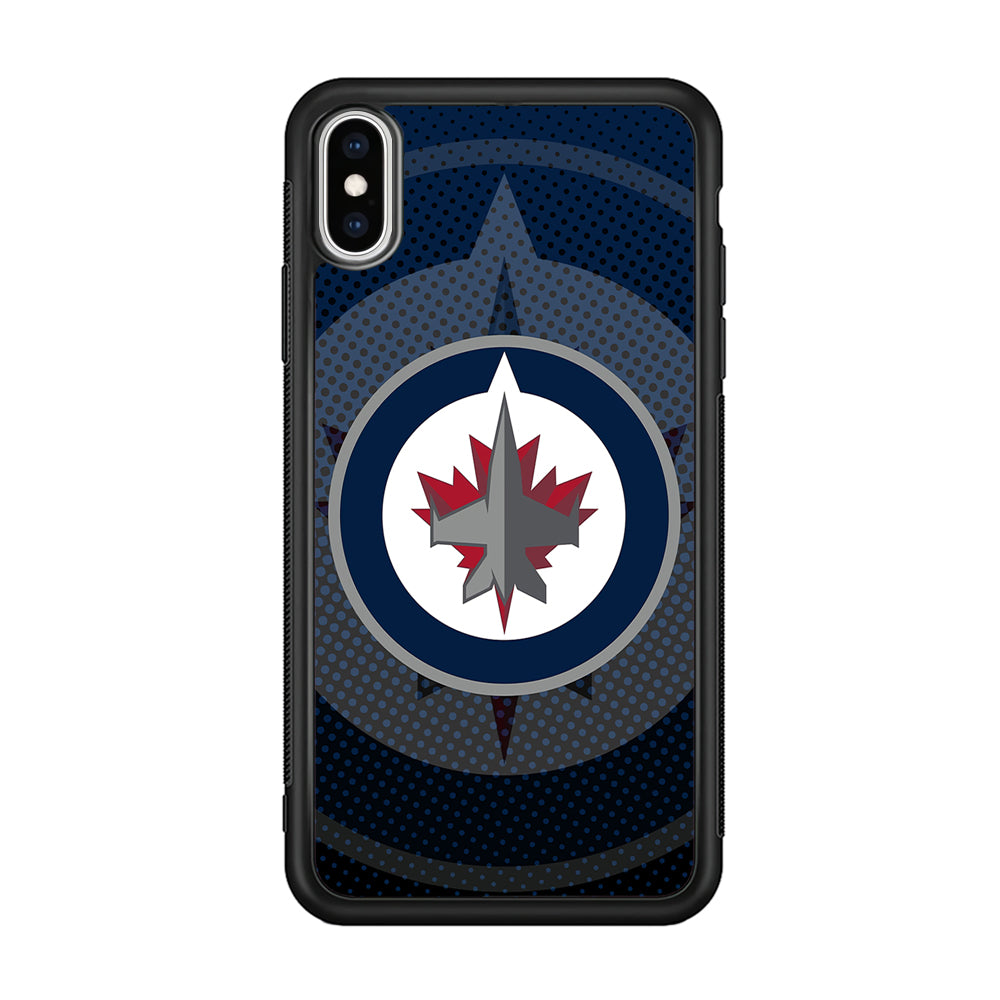 Winnipeg Jets Logo And Shadows iPhone XS Case