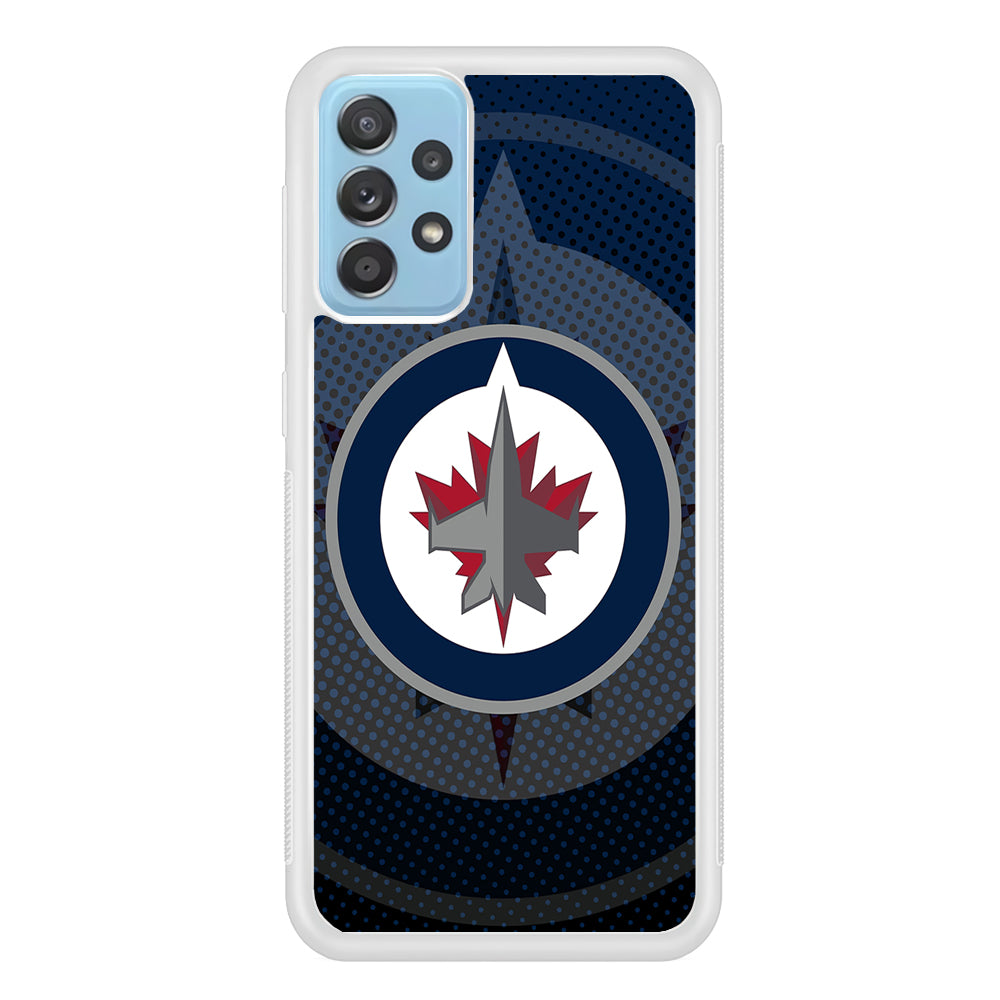 Winnipeg Jets Logo And Shadows Samsung Galaxy A72 Case