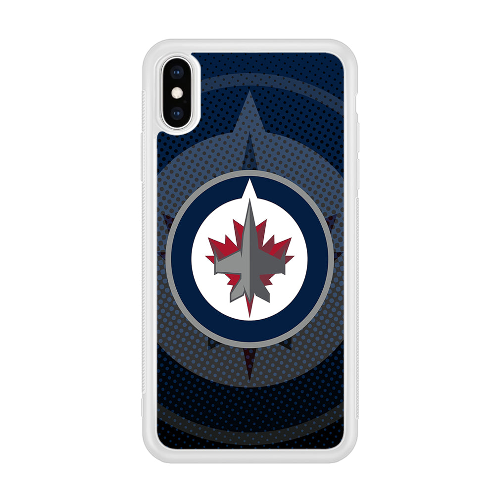 Winnipeg Jets Logo And Shadows iPhone XS Case