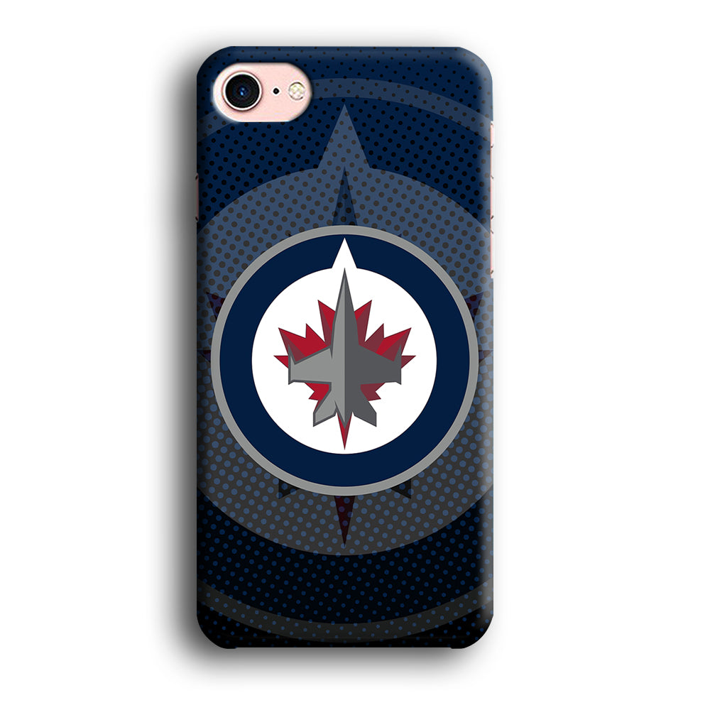 Winnipeg Jets Logo And Shadows iPhone 8 Case