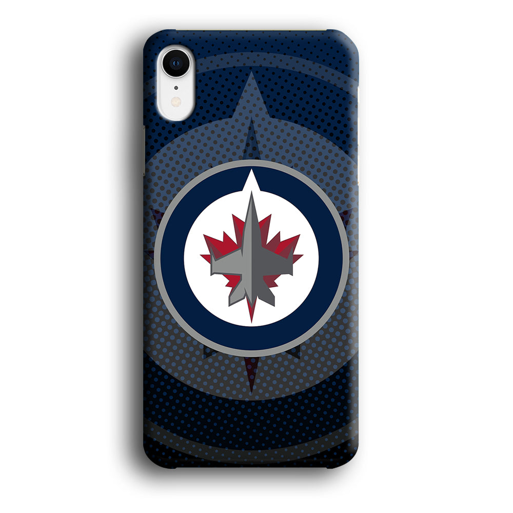 Winnipeg Jets Logo And Shadows iPhone XR Case