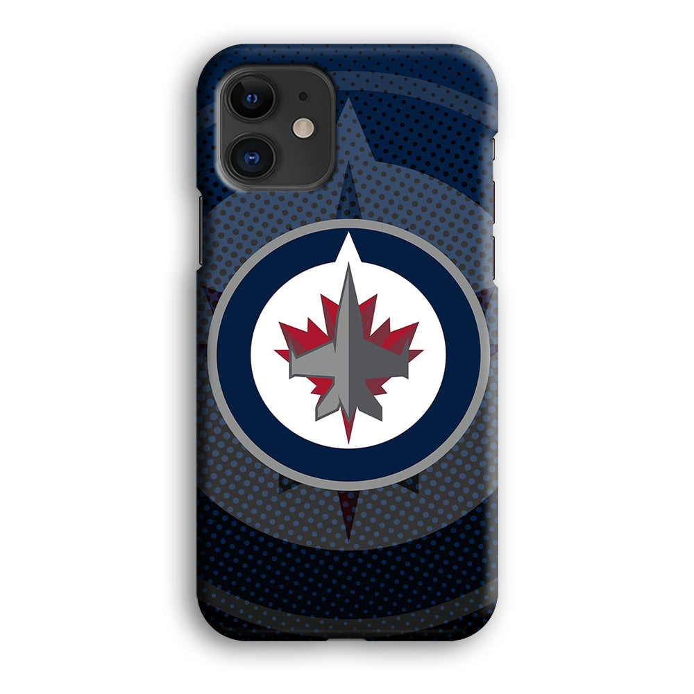 Winnipeg Jets Logo And Shadows iPhone 12 Case