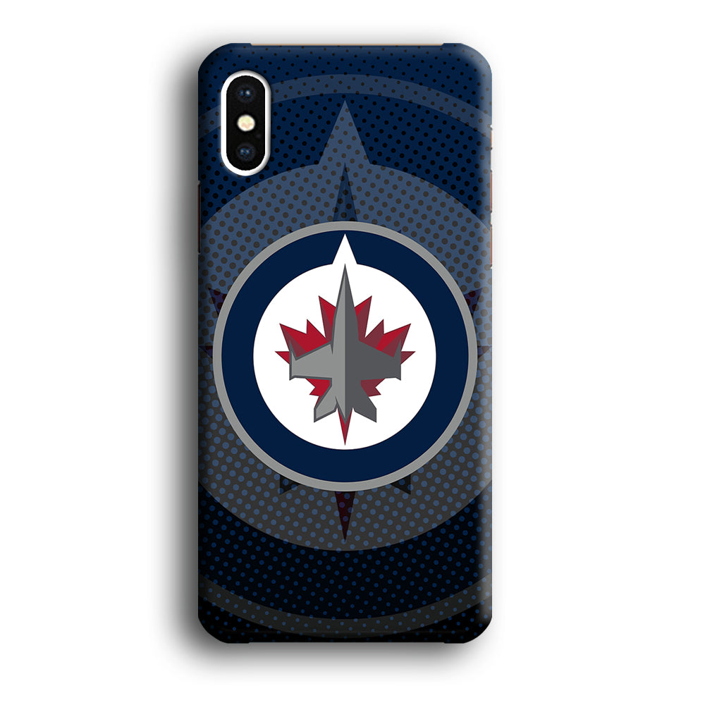 Winnipeg Jets Logo And Shadows iPhone XS Case