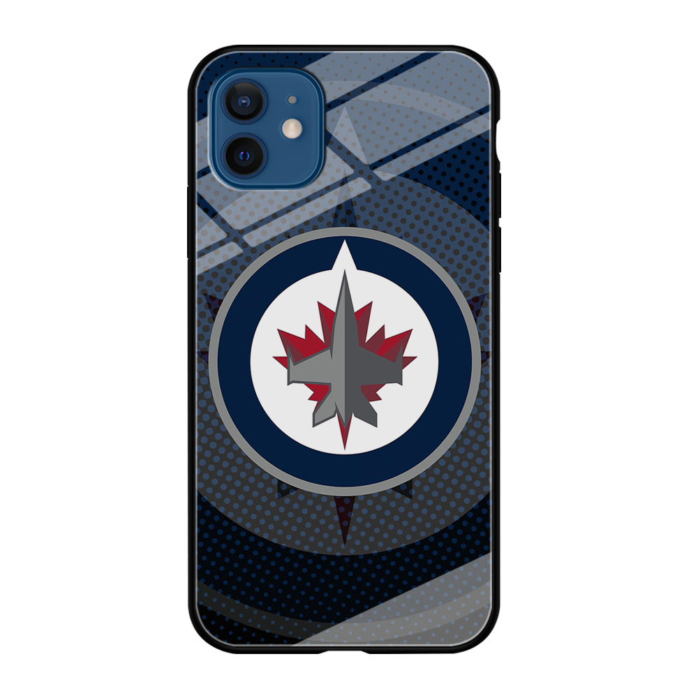 Winnipeg Jets Logo And Shadows iPhone 12 Case