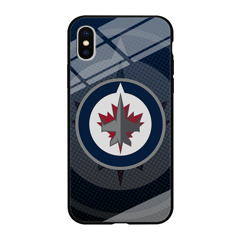 Winnipeg Jets Logo And Shadows iPhone XS Case