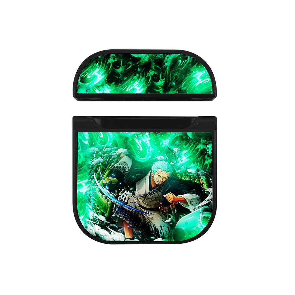Zoro Sword One Piece Comic Apple Airpods Case Black