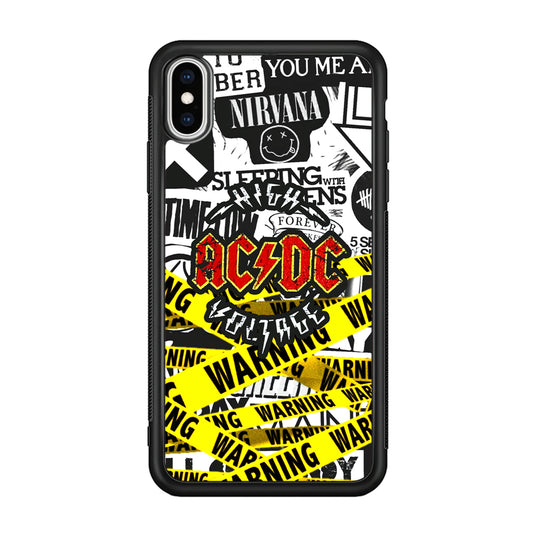 ACDC Warning It's High Voltage iPhone X Case