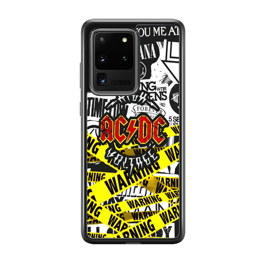 ACDC Warning It's High Voltage Samsung Galaxy S20 Ultra Case