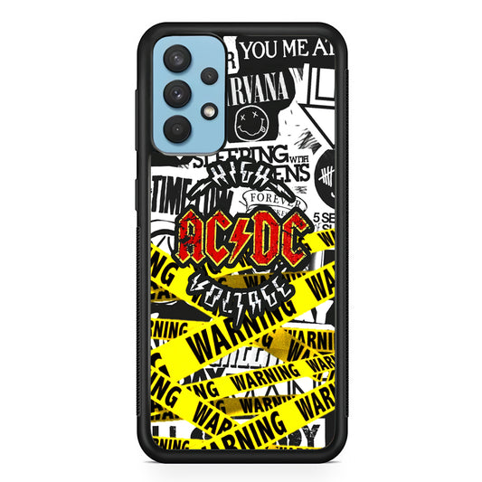 ACDC Warning It's High Voltage Samsung Galaxy A32 Case