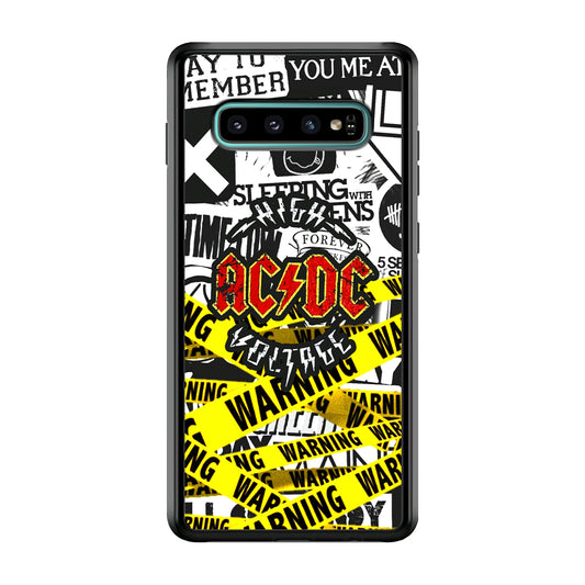 ACDC Warning It's High Voltage Samsung Galaxy S10 Case