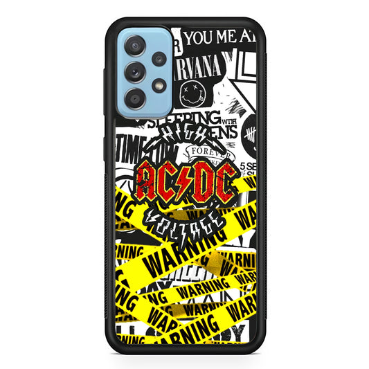 ACDC Warning It's High Voltage Samsung Galaxy A52 Case