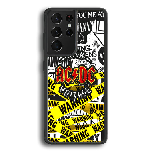 ACDC Warning It's High Voltage Samsung Galaxy S21 Ultra Case