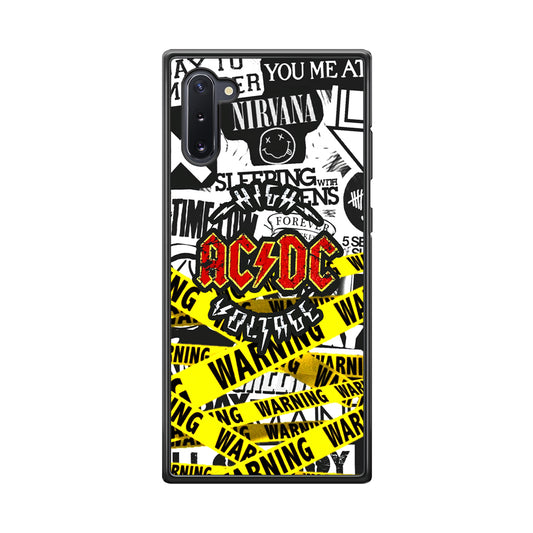 ACDC Warning It's High Voltage Samsung Galaxy Note 10 Case