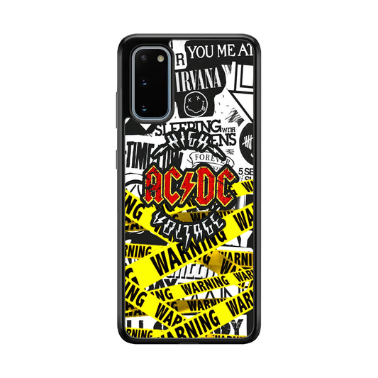 ACDC Warning It's High Voltage Samsung Galaxy S20 Case