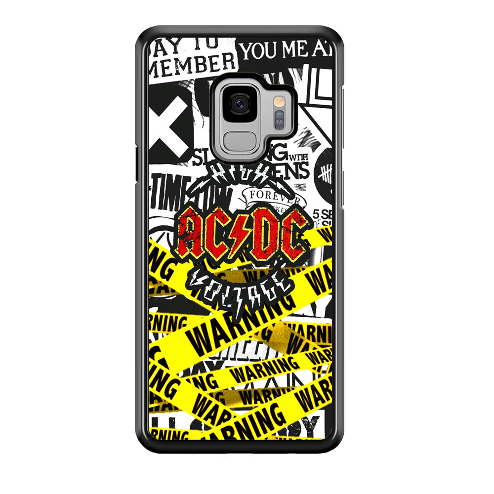 ACDC Warning It's High Voltage Samsung Galaxy S9 Case