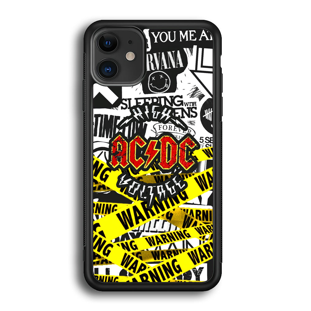 ACDC Warning It's High Voltage iPhone 12 Case