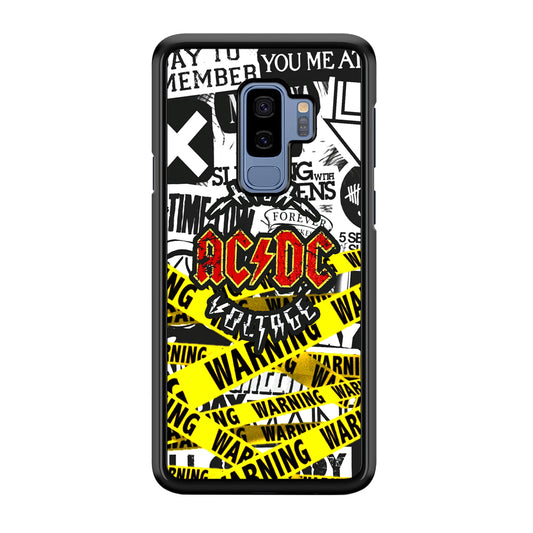 ACDC Warning It's High Voltage Samsung Galaxy S9 Plus Case