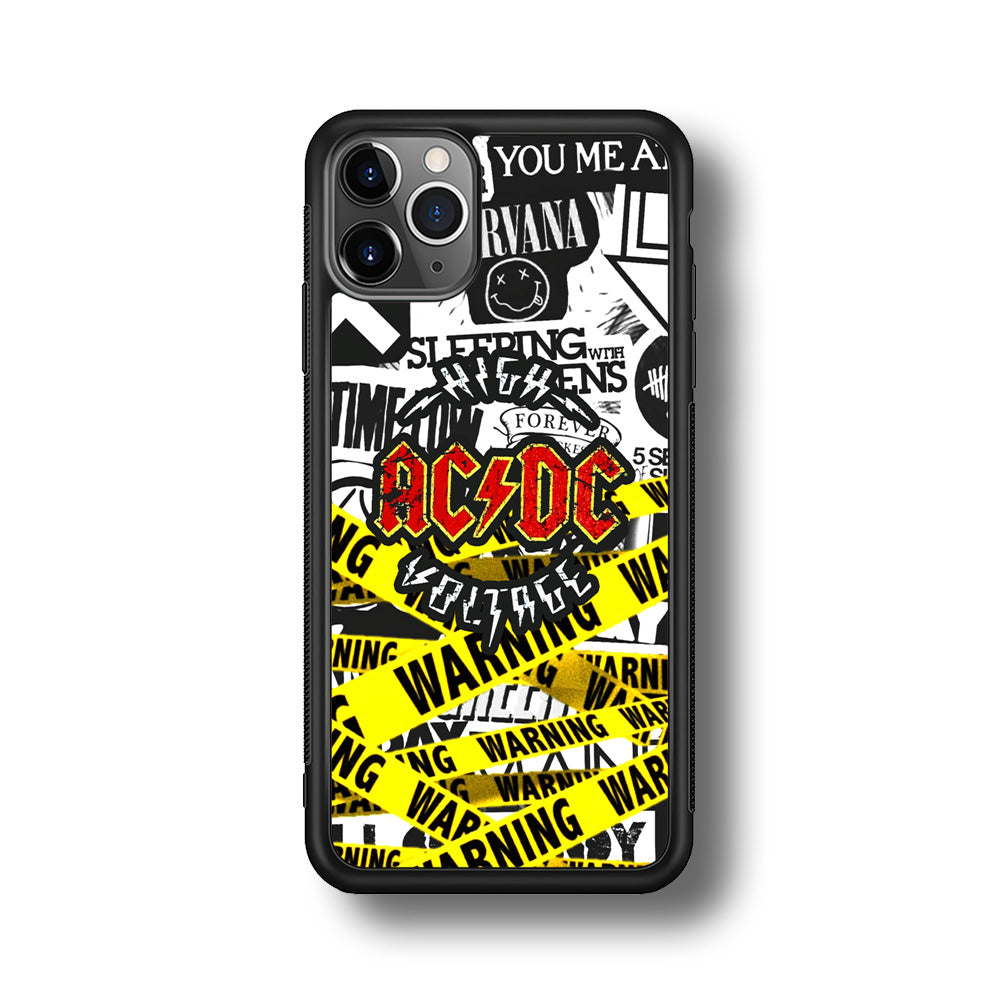 ACDC Warning It's High Voltage iPhone 11 Pro Max Case