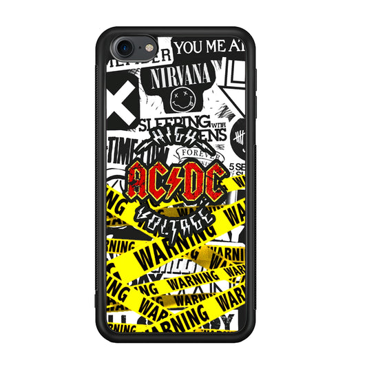 ACDC Warning It's High Voltage iPod Touch 6 Case - Carneyforia