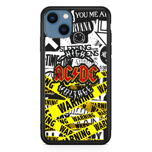 ACDC Warning It's High Voltage iPhone 13 Case