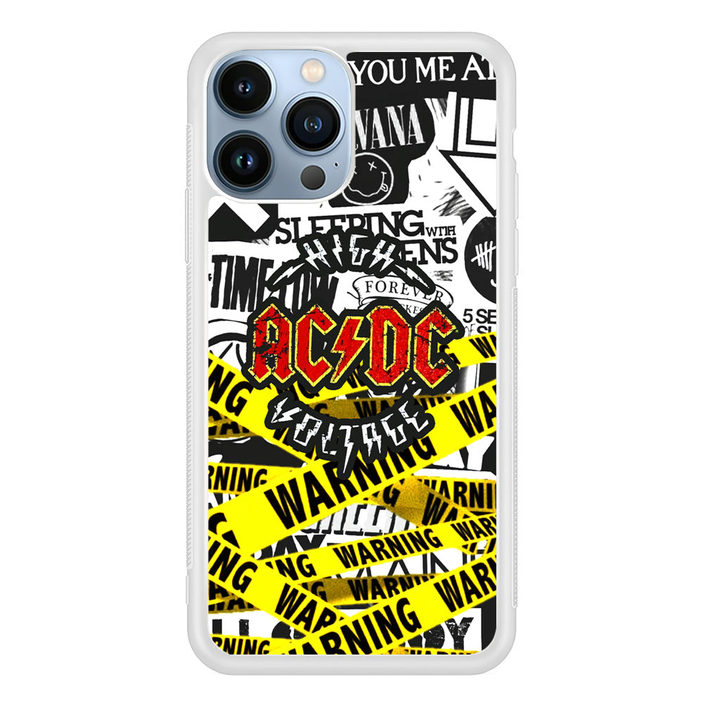 ACDC Warning It's High Voltage iPhone 13 Pro Max Case