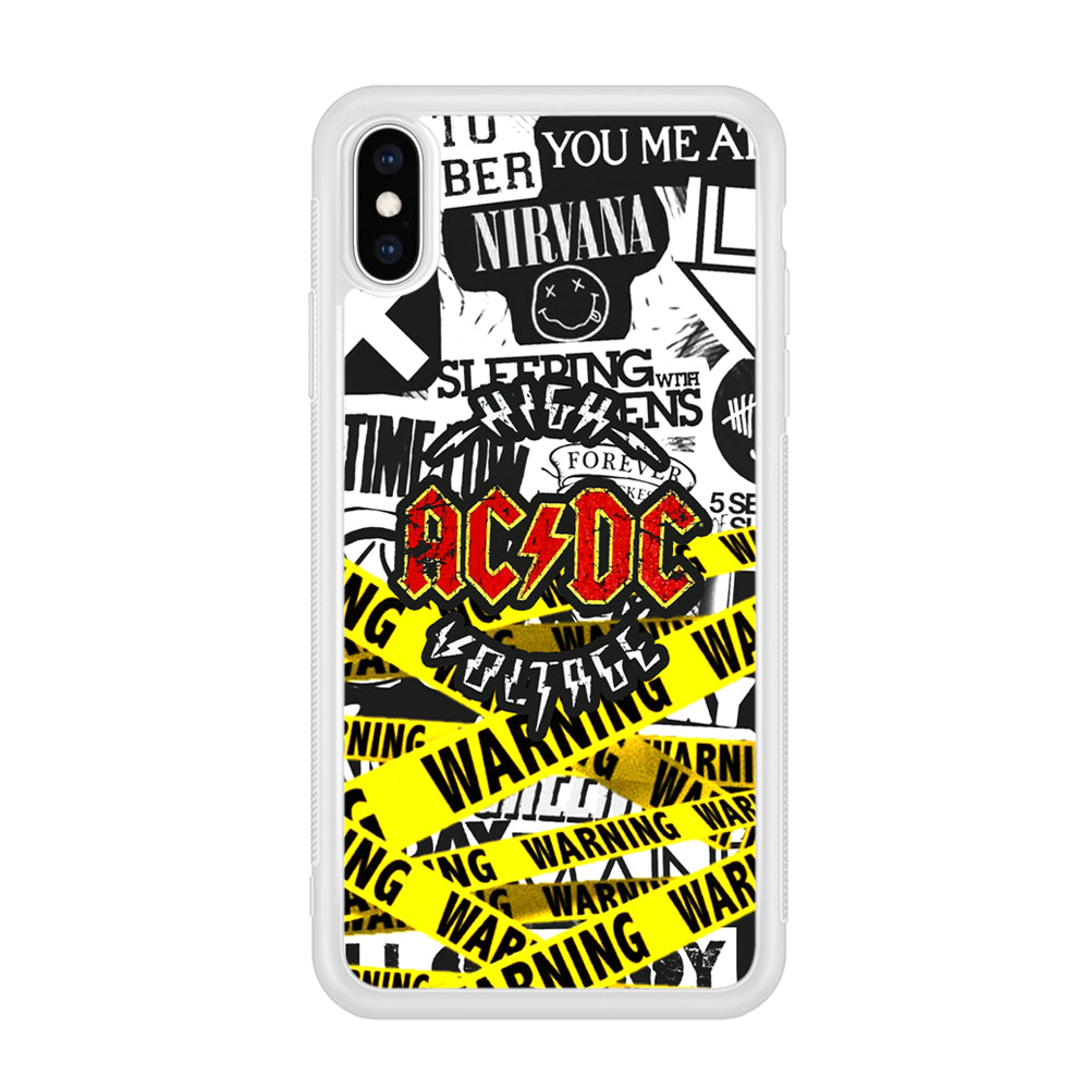 ACDC Warning It's High Voltage iPhone X Case